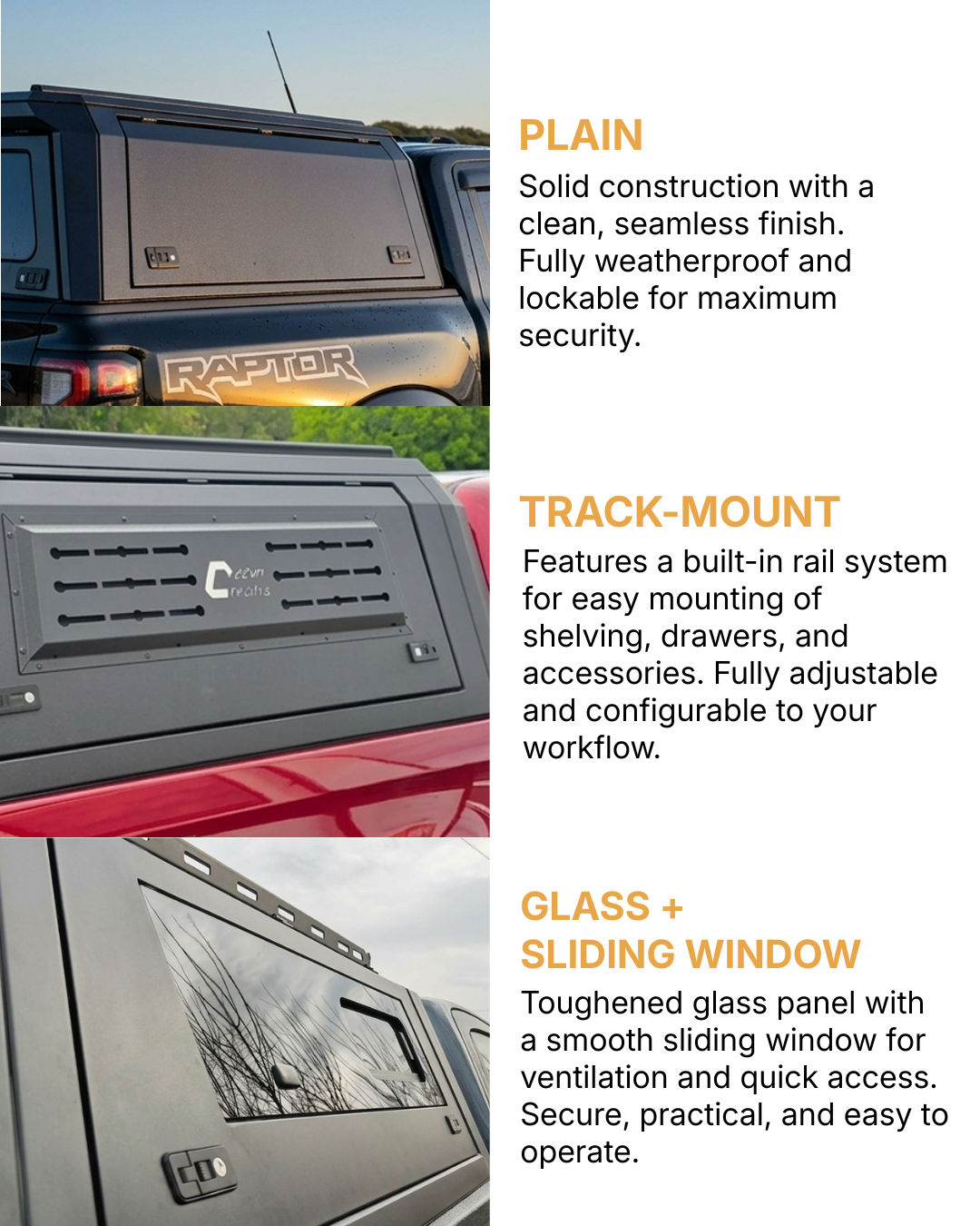 Low profile Ute tub Canopy