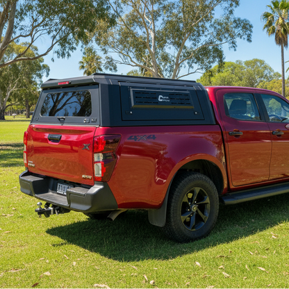 custom canopies red ute tub canopy with track mount side panel