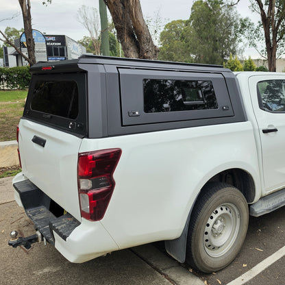 custom canopies white ute tub canopy with glass side panel